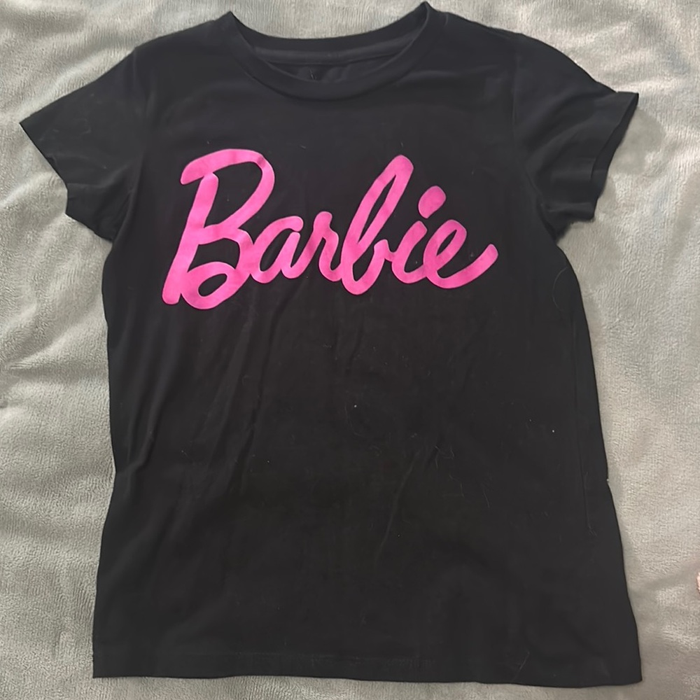 Barbie Kids Black T-Shirt with Pink Logo